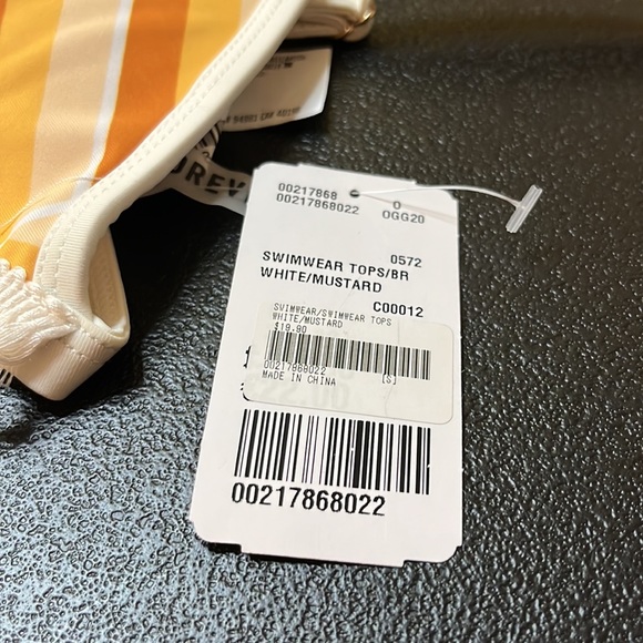 Forever 21 chevron & tassels mustard bikini top - nwt, orange, boho, cottagecore - Picture 2 of 2